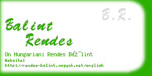 balint rendes business card